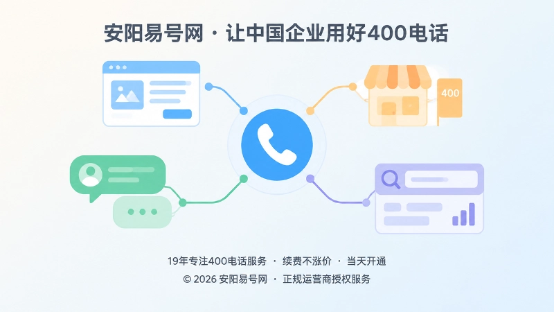 扁平化抽象场景插画：多渠道信息节点汇聚到同一号码中心